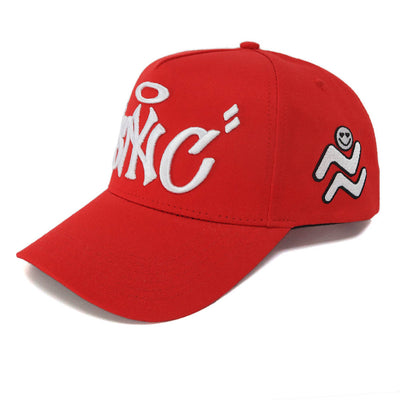 SNYC SNAPBACK RED/GREY SUEDE