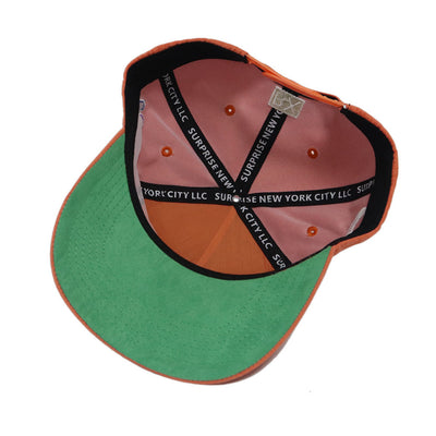 SNYC SNAPBACK ORANGE/GREEN SUEDE